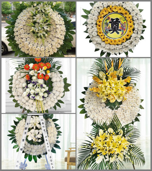 湖南邵阳新宁县一渡水镇花圈速递
